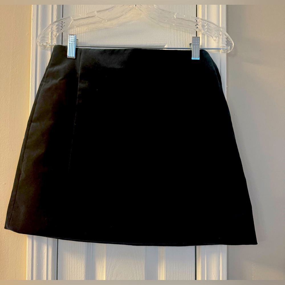 J. Crew Elegant Black Felted  Mini Skirt